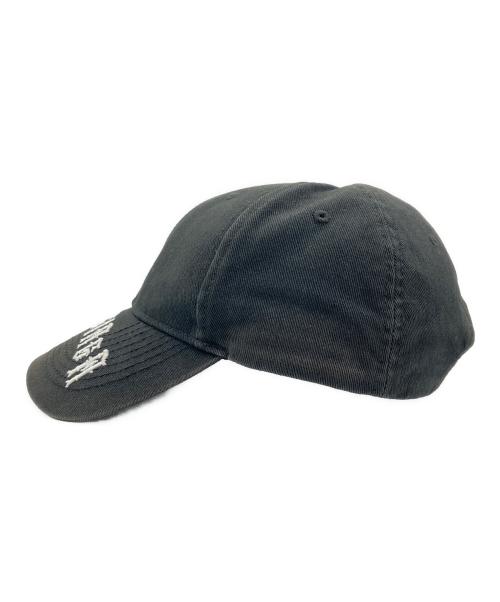 BALENCIAGA（バレンシアガ）BALENCIAGA (バレンシアガ) Tattoo Logo Cap ブラックの古着・服飾アイテム
