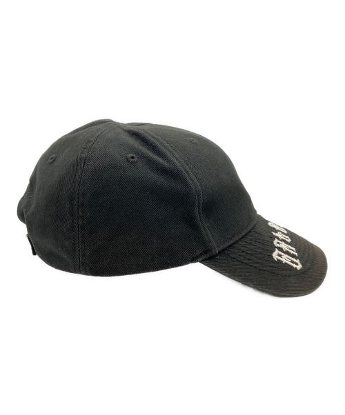BALENCIAGA（バレンシアガ）BALENCIAGA (バレンシアガ) Tattoo Logo Cap ブラックの古着・服飾アイテム