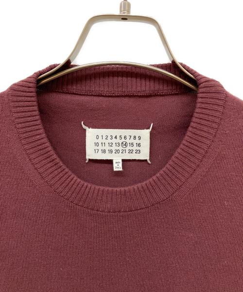 Maison Margiela（メゾンマルジェラ）Maison Margiela (メゾンマルジェラ) エルボーパッチニット ボルドー サイズ:Sの古着・服飾アイテム