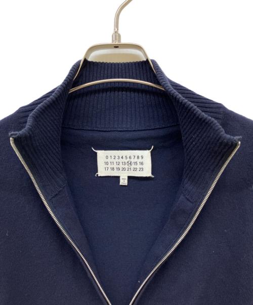 Maison Margiela（メゾンマルジェラ）Maison Margiela (メゾンマルジェラ) エルボーパッチハーフジップニット ネイビー サイズ:Sの古着・服飾アイテム