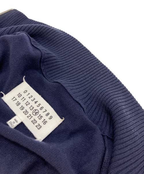 Maison Margiela（メゾンマルジェラ）Maison Margiela (メゾンマルジェラ) エルボーパッチハーフジップニット ネイビー サイズ:Sの古着・服飾アイテム