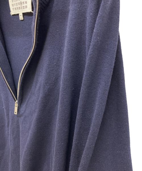 Maison Margiela（メゾンマルジェラ）Maison Margiela (メゾンマルジェラ) エルボーパッチハーフジップニット ネイビー サイズ:Sの古着・服飾アイテム