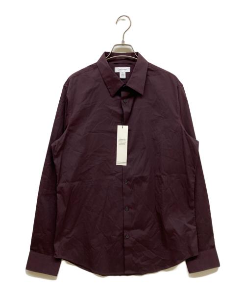 Calvin Klein（カルバンクライン）Calvin Klein (カルバンクライン) シャツ ボルドー サイズ:M 未使用品の古着・服飾アイテム