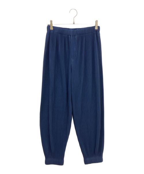 HOMME PLISSE ISSEY MIYAKE（オム プリッセ イッセイ ミヤケ）HOMME PLISSE ISSEY MIYAKE (オム プリッセ イッセイ ミヤケ) プリーツジョガーパンツ ネイビー サイズ:1の古着・服飾アイテム