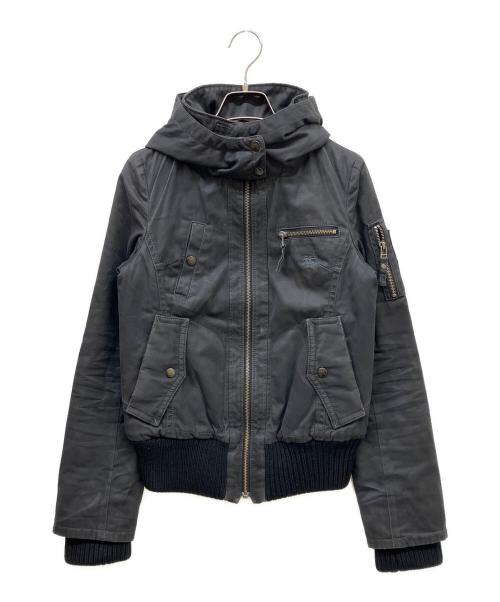 BURBERRY BLUE LABEL（バーバリー ブルー レーベル）BURBERRY BLUE LABEL (バーバリー ブルー レーベル) ミリタリージャケット ブラック サイズ:36の古着・服飾アイテム