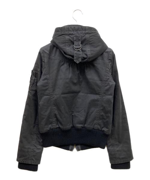 BURBERRY BLUE LABEL（バーバリー ブルー レーベル）BURBERRY BLUE LABEL (バーバリー ブルー レーベル) ミリタリージャケット ブラック サイズ:36の古着・服飾アイテム