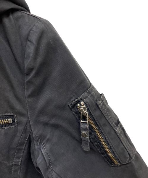 BURBERRY BLUE LABEL（バーバリー ブルー レーベル）BURBERRY BLUE LABEL (バーバリー ブルー レーベル) ミリタリージャケット ブラック サイズ:36の古着・服飾アイテム