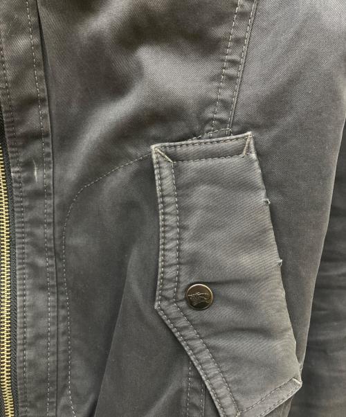 BURBERRY BLUE LABEL（バーバリー ブルー レーベル）BURBERRY BLUE LABEL (バーバリー ブルー レーベル) ミリタリージャケット ブラック サイズ:36の古着・服飾アイテム