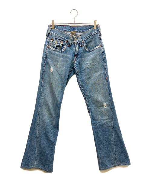 TRUE RELIGION（トゥルー レリジョン）TRUE RELIGION (トゥルー レリジョン) JOEYデニムフレアパンツ ブルー サイズ:SIZE 28×33の古着・服飾アイテム