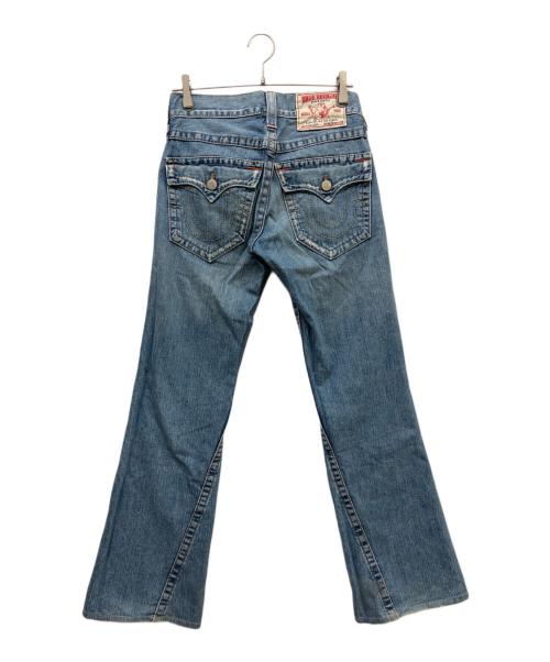TRUE RELIGION（トゥルー レリジョン）TRUE RELIGION (トゥルー レリジョン) JOEYデニムフレアパンツ ブルー サイズ:SIZE 28×33の古着・服飾アイテム