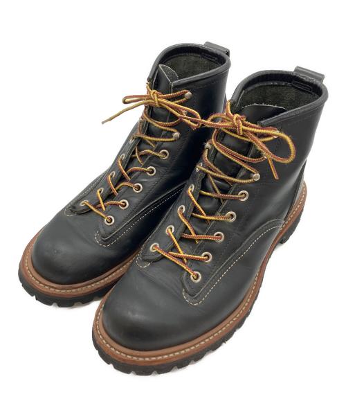RED WING（レッドウィング）RED WING (レッドウィング) LINEMAN BOOTS ブラック サイズ:25cmの古着・服飾アイテム