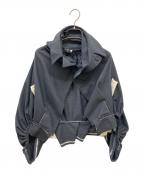 COMME des GARCONSコムデギャルソン）の古着「変形異素材ドッキングジャケット」｜グレー