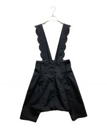 COMME des GARCONS COMME des GARCONS（コムデギャルソン コムデギャルソン）の古着「フリルサロペットパンツ」｜ブラック