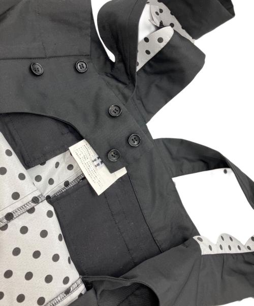 COMME des GARCONS COMME des GARCONS（コムデギャルソン コムデギャルソン）COMME des GARCONS COMME des GARCONS (コムデギャルソン コムデギャルソン) フリルサロペットパンツ ブラック サイズ:Sの古着・服飾アイテム