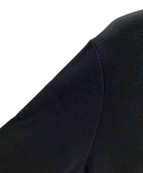 FRED PERRY（フレッドペリー）FRED PERRY (フレッドペリー) ティップピケ テクスチャーワッフル コットン ニットカーディガン ブラック サイズ:Sの古着・服飾アイテム