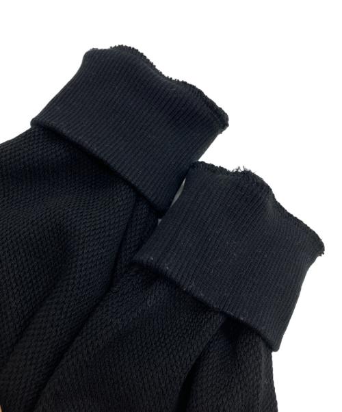 FRED PERRY（フレッドペリー）FRED PERRY (フレッドペリー) ティップピケ テクスチャーワッフル コットン ニットカーディガン ブラック サイズ:Sの古着・服飾アイテム