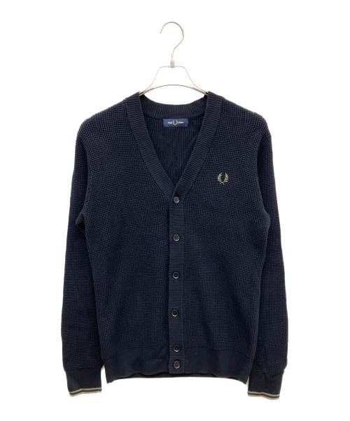 FRED PERRY（フレッドペリー）FRED PERRY (フレッドペリー) ワッフル ステッチ カーディガン ブラック サイズ:Sの古着・服飾アイテム
