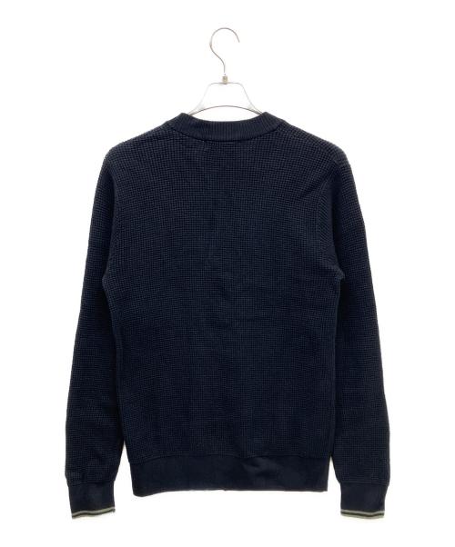 FRED PERRY（フレッドペリー）FRED PERRY (フレッドペリー) ワッフル ステッチ カーディガン ブラック サイズ:Sの古着・服飾アイテム