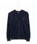 FRED PERRY（フレッドペリー）の古着「ワッフル ステッチ カーディガン」｜ブラック