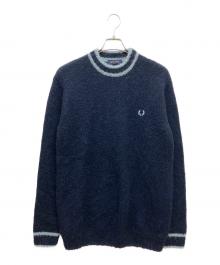 FRED PERRY（フレッドペリー）の古着「Alpaca Blend Crew Neck Jumper」｜ネイビー