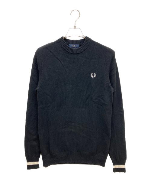 FRED PERRY（フレッドペリー）FRED PERRY (フレッドペリー) ウールニット ブラック サイズ:Sの古着・服飾アイテム