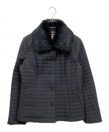 BURBERRY LONDON（バーバリーロンドン）の古着「ラビットファーキルティングジャケット」｜ブラック