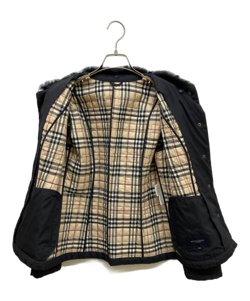 BURBERRY LONDON（バーバリーロンドン）BURBERRY LONDON (バーバリーロンドン) ラビットファーキルティングジャケット ブラック サイズ:40の古着・服飾アイテム