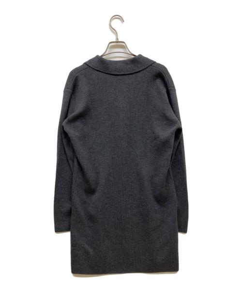 Christian Dior（クリスチャン ディオール）Christian Dior (クリスチャン ディオール) 金ボタンウールニットコート グレー サイズ:Mの古着・服飾アイテム