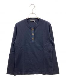 Salvatore Ferragamo（サルヴァトーレ フェラガモ）の古着「金釦ウールニット」｜ブラック