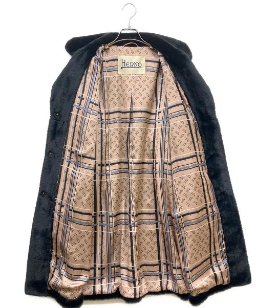 HERNO（ヘルノ）HERNO (ヘルノ) SOFT FAUX FUR COAT ブラック サイズ:SIZE 44の古着・服飾アイテム