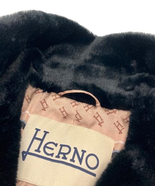 HERNO（ヘルノ）HERNO (ヘルノ) SOFT FAUX FUR COAT ブラック サイズ:SIZE 44の古着・服飾アイテム