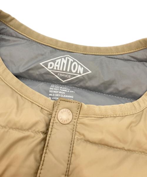 DANTON（ダントン）DANTON (ダントン) Crew Neck Inner Down Jacket ベージュ サイズ:SIZE 36の古着・服飾アイテム
