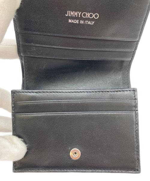 JIMMY CHOO（ジミーチュウ）JIMMY CHOO (ジミーチュウ) HANNE RJC コンパクトウォレット ブラックの古着・服飾アイテム