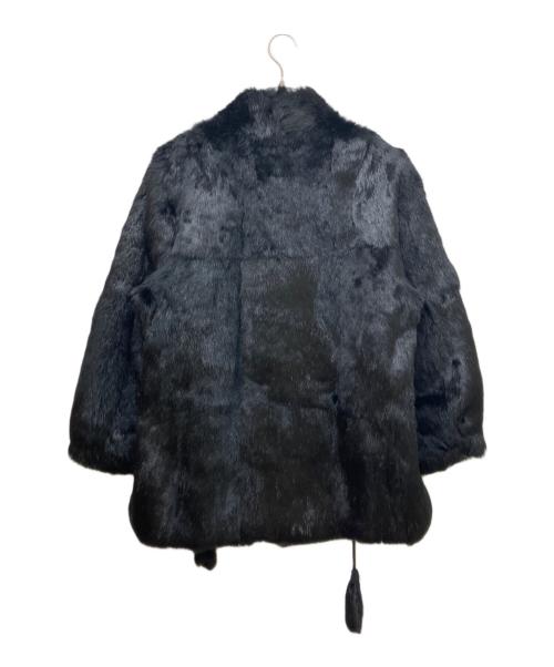 nobrand（ノーブランド）nobrand (ノーブランド) リアルファーショートコート ブラック サイズ:46の古着・服飾アイテム
