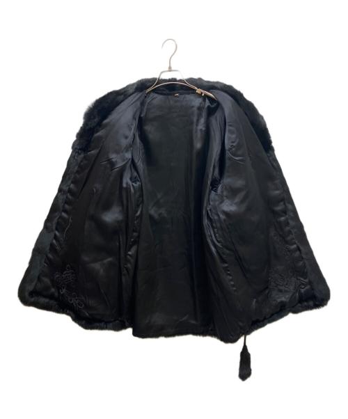 nobrand（ノーブランド）nobrand (ノーブランド) リアルファーショートコート ブラック サイズ:46の古着・服飾アイテム