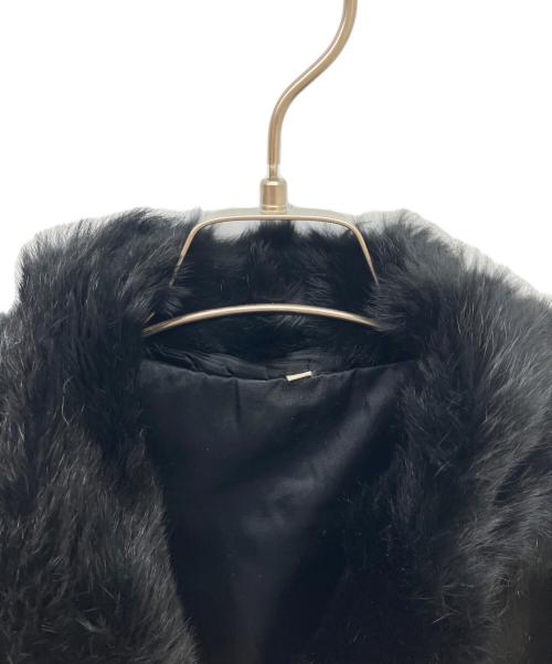 nobrand（ノーブランド）nobrand (ノーブランド) リアルファーショートコート ブラック サイズ:46の古着・服飾アイテム