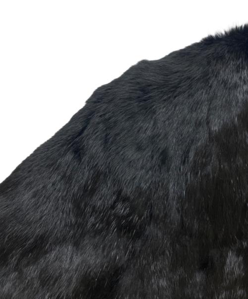 nobrand（ノーブランド）nobrand (ノーブランド) リアルファーショートコート ブラック サイズ:46の古着・服飾アイテム