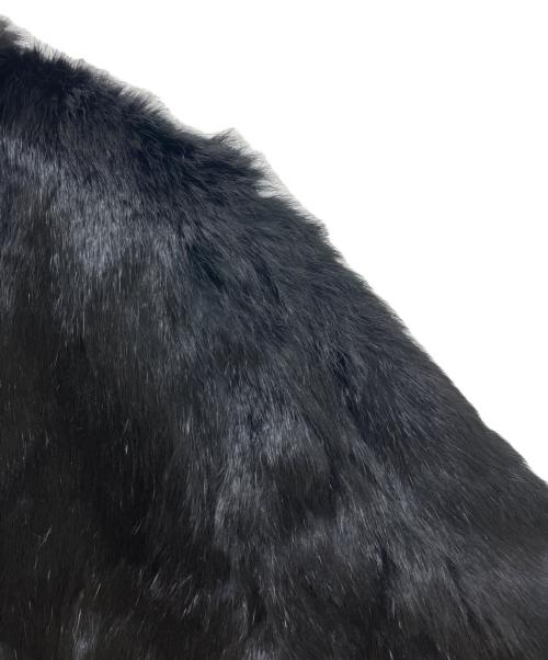 nobrand（ノーブランド）nobrand (ノーブランド) リアルファーショートコート ブラック サイズ:46の古着・服飾アイテム