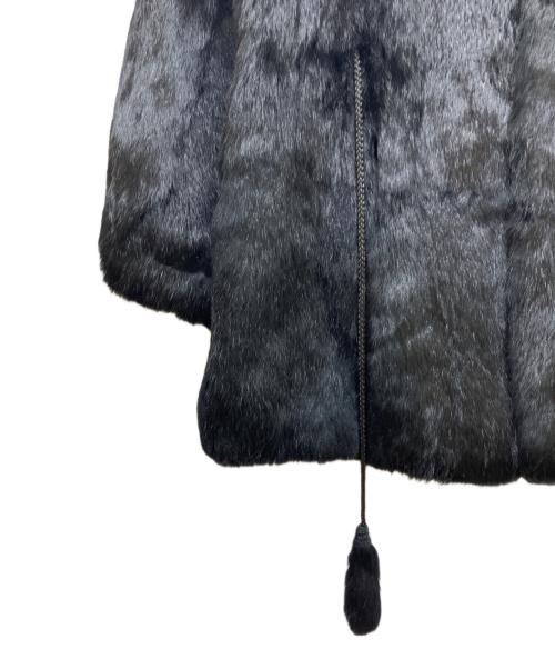 nobrand（ノーブランド）nobrand (ノーブランド) リアルファーショートコート ブラック サイズ:46の古着・服飾アイテム