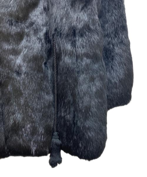 nobrand（ノーブランド）nobrand (ノーブランド) リアルファーショートコート ブラック サイズ:46の古着・服飾アイテム