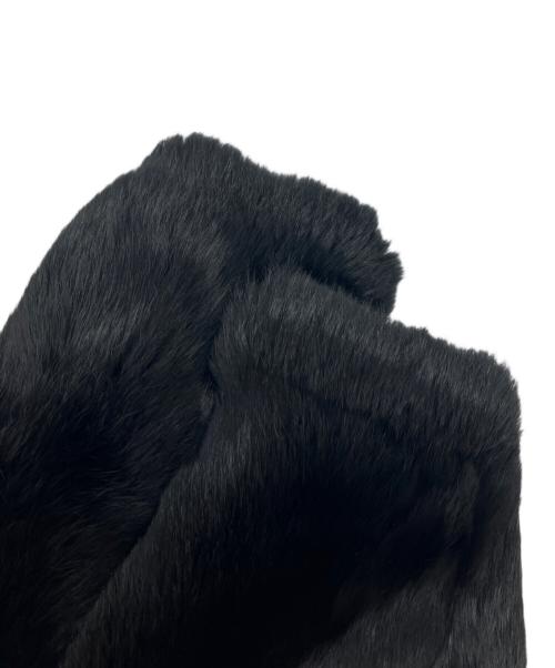 nobrand（ノーブランド）nobrand (ノーブランド) リアルファーショートコート ブラック サイズ:46の古着・服飾アイテム