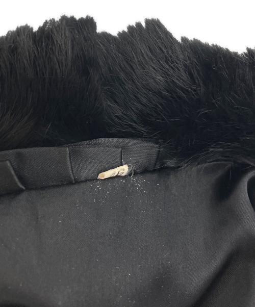 nobrand（ノーブランド）nobrand (ノーブランド) リアルファーショートコート ブラック サイズ:46の古着・服飾アイテム
