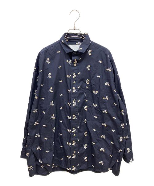 ticca（ティッカ）ticca (ティッカ) 別注フラワー エンブロイダリー シャツ ネイビー サイズ:Fの古着・服飾アイテム