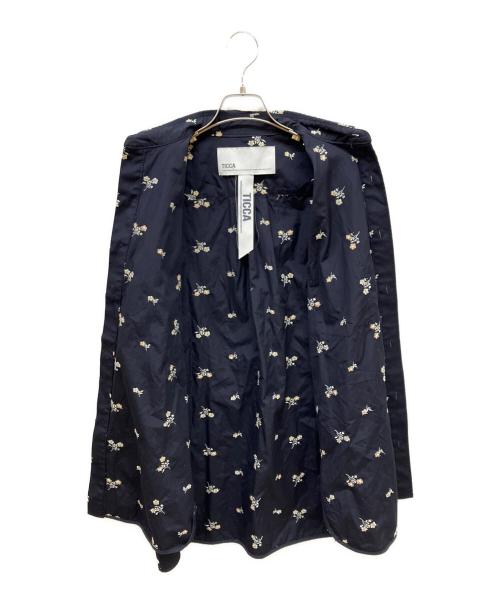 ticca（ティッカ）ticca (ティッカ) 別注フラワー エンブロイダリー シャツ ネイビー サイズ:Fの古着・服飾アイテム