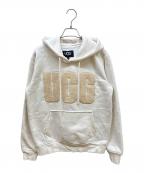 UGGアグ）の古着「Rey UGGfluff Logo Hoodie」｜ホワイト