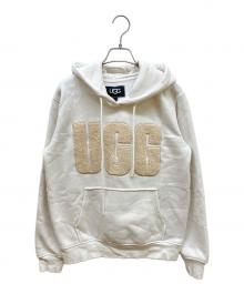 UGG（アグ）の古着「Rey UGGfluff Logo Hoodie」｜ホワイト