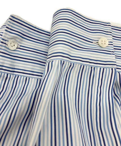 COMME des GARCONS SHIRT（コムデギャルソンシャツ）COMME des GARCONS SHIRT (コムデギャルソンシャツ) 異素材ドッキングストライプシャツ ブラック×ブルー サイズ:SIZE Mの古着・服飾アイテム