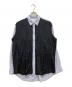 COMME des GARCONS SHIRT（コムデギャルソンシャツ）の古着「異素材ドッキングストライプシャツ」｜ブラック×ブルー