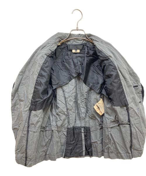 COMME des GARCONS COMME des GARCONS（コムデギャルソン コムデギャルソン）COMME des GARCONS COMME des GARCONS (コムデギャルソン コムデギャルソン) 異素材切替レイヤードジャケット ブラック×グレー サイズ:SIZE Mの古着・服飾アイテム