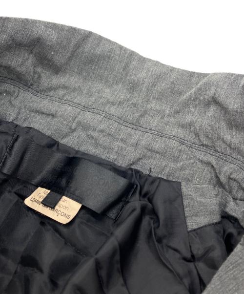 COMME des GARCONS COMME des GARCONS（コムデギャルソン コムデギャルソン）COMME des GARCONS COMME des GARCONS (コムデギャルソン コムデギャルソン) 異素材切替レイヤードジャケット ブラック×グレー サイズ:SIZE Mの古着・服飾アイテム